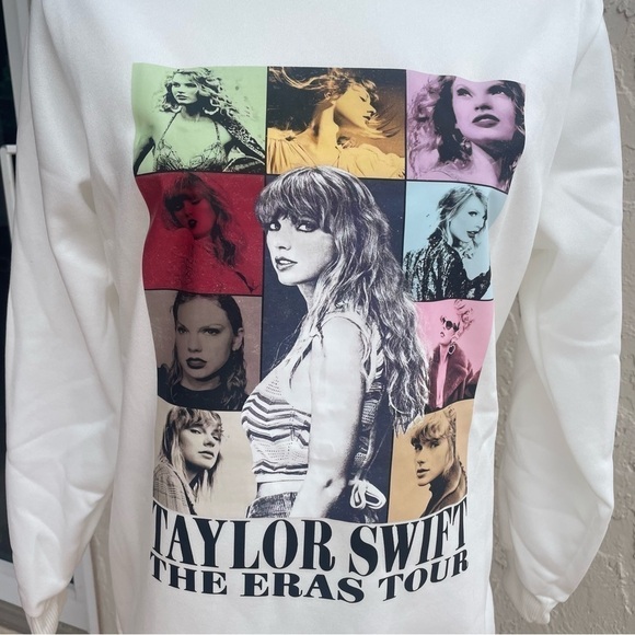 Women’s Music-Inspired Sweatshirt – The Eras Tour Design – Size S – White – NWT - Picture 2 of 13